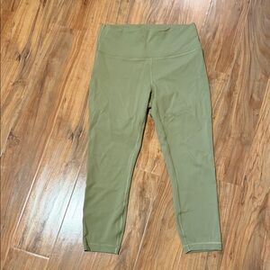 Olive Green High-Waisted Lululemon Leggings Size 10